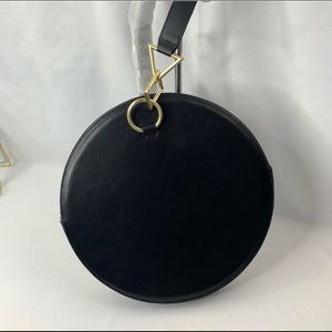 Azar Calf Leather Bag in Black NWOT